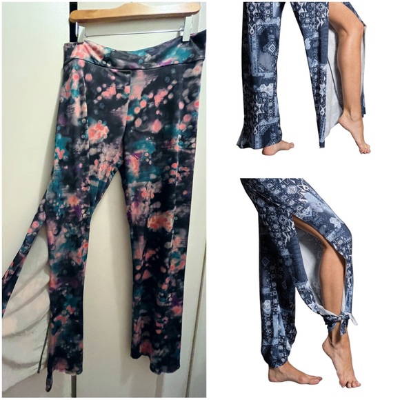 Onezie Pura Vida Flowy Split Leg Pants - Picture 1 of 12